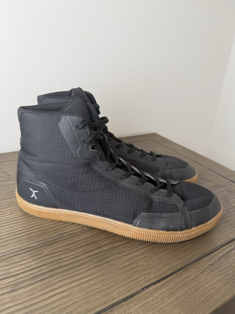 Flux Adapt High Top Trainers Mens Barefoot Lifting Shoes Black Gum Size 11